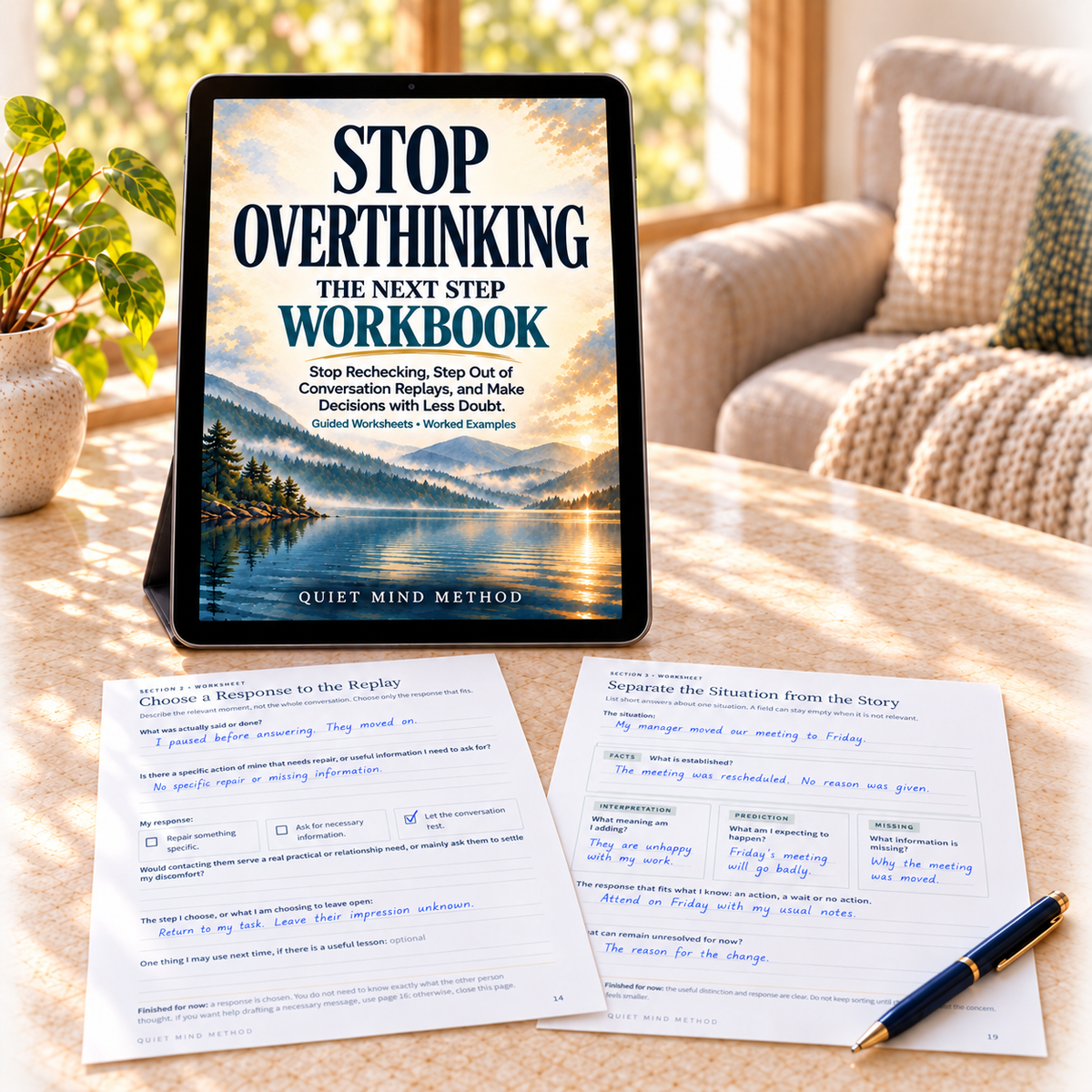 STOP OVERTHINKING: The Next Step Workbook